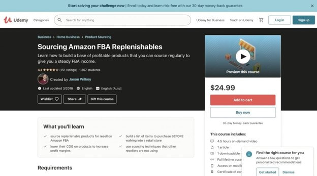  Sourcing Amazon FBA Replenishables by Udemy