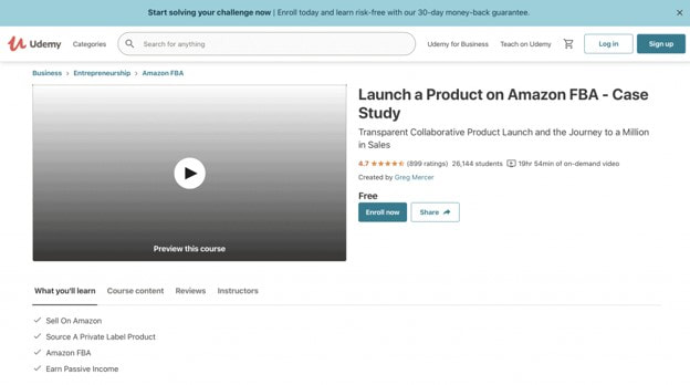 Launch a Product on Amazon FBA by Udemy is it worth it?