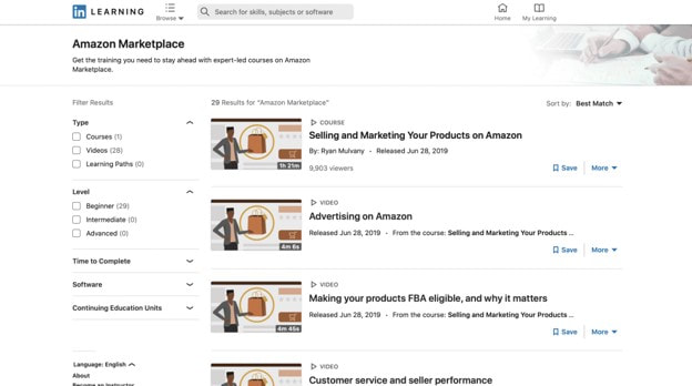 Selling on Amazon Marketplace by LinkedIn Learning 